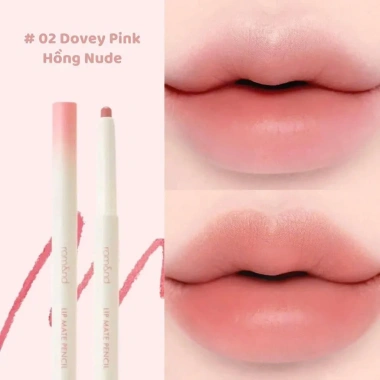 Son Bút Chì Kẻ Viền Môi Romand Lip Matte Pencil 2 Đầu - Dễ Tán, Bán Lì, Che Phủ Sắc Môi, 189.000₫