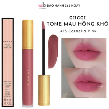 Son Gucci kem 413 màu hồng khô Cornelia Pink Full Box, son lì siêu mượt, tặng quà xịn, 539.000đ 1 Son Gucci kem 413 màu hồng khô Cornelia Pink Full Box, son lì siêu mượt, tặng quà xịn, 539.000đ 1