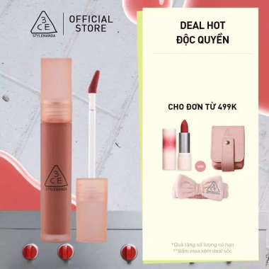 Son Kem 3CE Blur Water Tint 4.6g - Viền môi mờ ảo, không lem, dưỡng ẩm, chỉ 328k
