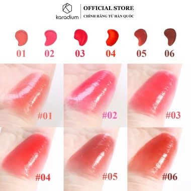 Son Kem Bóng Hàn Quốc Karadium Glassy Fitting Tint – Siêu Lì, Không Khô Môi, Bảng Màu Đa Dạng, Giá 39.000₫ 5