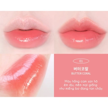 Son Kem Bóng Hàn Quốc Karadium Glassy Fitting Tint – Siêu Lì, Không Khô Môi, Bảng Màu Đa Dạng, Giá 39.000₫ 10