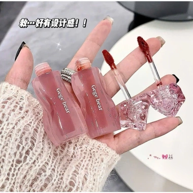 Son kem lì GEGEBEAR xoắn vỏ hồng sang trọng, không khô môi, không dính cốc 38k 4