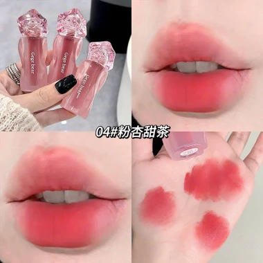 Son kem lì GEGEBEAR xoắn vỏ hồng sang trọng, không khô môi, không dính cốc 38k 7