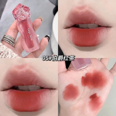 Son kem lì GEGEBEAR xoắn vỏ hồng sang trọng, không khô môi, không dính cốc 38k 8