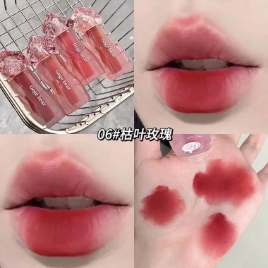 Son kem lì GEGEBEAR xoắn vỏ hồng sang trọng, không khô môi, không dính cốc 38k 9