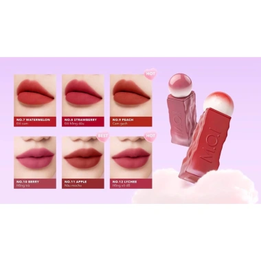 Son Kem Lì MOI LOLLIPOPS - Son MOI COSMETICS Hồ Ngọc Hà, Giá 249.000đ, Dưỡng ẩm, Bám màu lâu 3 Son Kem Lì MOI LOLLIPOPS - Son MOI COSMETICS Hồ Ngọc Hà, Giá 249.000đ, Dưỡng ẩm, Bám màu lâu 3