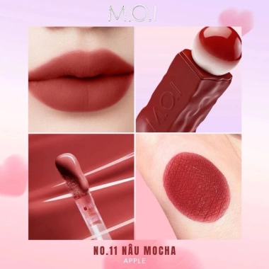 Son Kem Lì MOI LOLLIPOPS - Son MOI COSMETICS Hồ Ngọc Hà, Giá 249.000đ, Dưỡng ẩm, Bám màu lâu