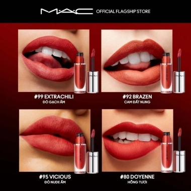 Son kem MAC Locked Kiss Ink Lipcolour 4ml – Chống thấm nước, không trôi, mịn lì, chỉ 890.000₫ 4 Son kem MAC Locked Kiss Ink Lipcolour 4ml – Chống thấm nước, không trôi, mịn lì, chỉ 890.000₫ 4