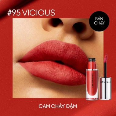 Son kem MAC Locked Kiss Ink Lipcolour 4ml – Chống thấm nước, không trôi, mịn lì, chỉ 890.000₫