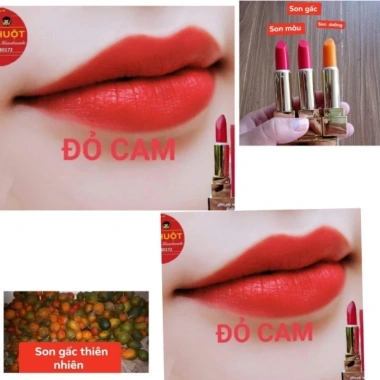 Son kem nhung lì gấc thiên nhiên dạng thỏi - Mua 2 tặng 1, son dưỡng môi màu nhẹ tự nhiên, chỉ 35.000₫ 10