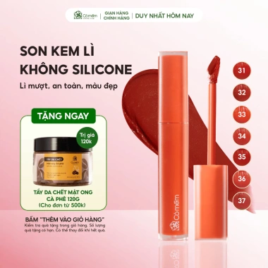 Son Kem Nhung Lì Không Silicone Cỏ Mềm - Màu Đẹp, Dưỡng ẩm cho Môi Nhạy Cảm 5g 188k