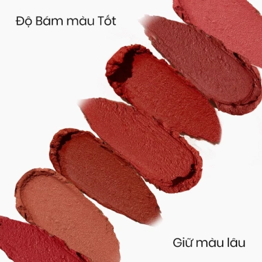 Son kem nhung lì mượt không silicone 5gr - màu đẹp, dịu nhẹ cho môi nhạy cảm, giá chỉ 188k 6