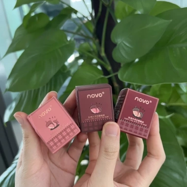 Son kem Novo siêu mịn nắp hình nấm - màu cực chuẩn, ảnh thật, giá chỉ 35.000₫