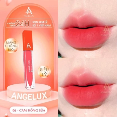 Son Kem Siêu Lì ANGELUX Waterproof Khóa Chống Thấm, Chống Trôi - Cam Hồng Sữa 125.800đ Son Kem Siêu Lì ANGELUX Waterproof Khóa Chống Thấm, Chống Trôi - Cam Hồng Sữa 125.800đ