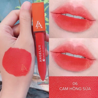 Son Kem Siêu Lì ANGELUX Waterproof Khóa Chống Thấm, Chống Trôi - Cam Hồng Sữa 125.800đ