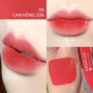 Son Kem Siêu Lì ANGELUX Waterproof Khóa Chống Thấm, Chống Trôi - Cam Hồng Sữa 125.800đ 6 Son Kem Siêu Lì ANGELUX Waterproof Khóa Chống Thấm, Chống Trôi - Cam Hồng Sữa 125.800đ 6