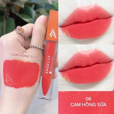 Son Kem Siêu Lì ANGELUX Waterproof Khóa Chống Thấm, Chống Trôi - Cam Hồng Sữa 125.800đ