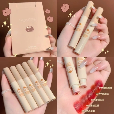 Son kem VONGEE hạt dẻ 5 màu - Lì mịn, mượt như nhung, kháng nước, lâu trôi, chỉ 34.000₫