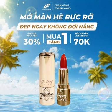Son lì mini Ohui The First C85 màu đỏ lâu trôi, bền màu kèm dưỡng - Giá 150.000₫