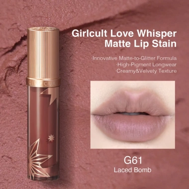 Son môi kem Girlcult Nhung Lì Tẩy trắng, hiệu ứng sương mù, giá 372.680đ 3