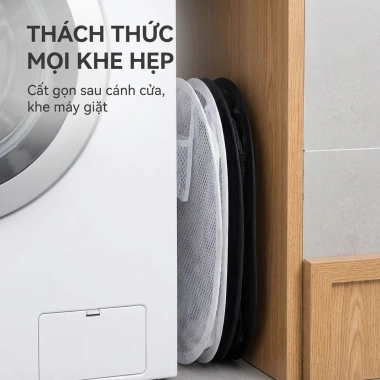 Sọt Lưới Đựng Quần Áo Cỡ Lớn JYoohome - Giỏ Đồ Giặt Gấp Gọn Đa Năng Khung Thép 7