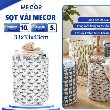 Sọt Vải Đựng Đồ Đa Năng 50L Túi Thùng Giỏ Đựng Quần Áo Đẹp, Chắc Chắn, Giá 39.600 VND