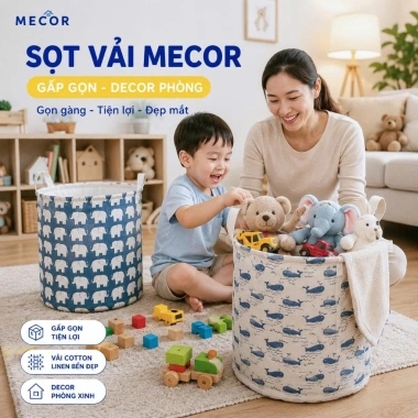 Sọt Vải Đựng Đồ Đa Năng 50L Túi Thùng Giỏ Đựng Quần Áo Đẹp, Chắc Chắn, Giá 39.600 VND