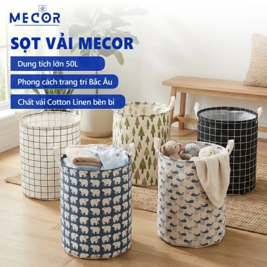 Sọt Vải Đựng Đồ Đa Năng 50L Túi Thùng Giỏ Đựng Quần Áo Đẹp, Chắc Chắn, Giá 39.600 VND