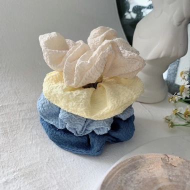 Srunchies vải nhún màu trơn Hàn Quốc S10 - Đơn giản, dễ thương, giá chỉ 9.799₫ 2