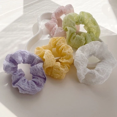 Srunchies vải nhún màu trơn Hàn Quốc S10 - Đơn giản, dễ thương, giá chỉ 9.799₫ 6