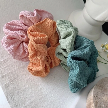 Srunchies vải nhún màu trơn Hàn Quốc S10 - Đơn giản, dễ thương, giá chỉ 9.799₫ 7