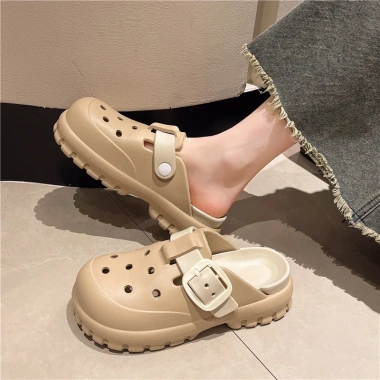 STEP & STYLE Dép đế mềm hai quai CÁCH Nữ flat lười Nửa Dép Thắt Lưng Khóa Đôi Dây thoải mái chỉ 147.744₫