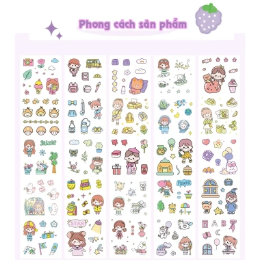 Sticker dạng sách dán Andy Kids – Bóc dán thoả thích, trang trí đồ dùng văn phòng phẩm, giảm giá 20.100₫