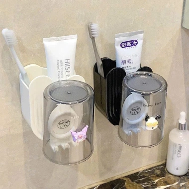 Sticker kệ đựng bàn chải, kem đánh răng, giá đựng, treo cốc, dán tường nhà tắm - 59.000₫ 5