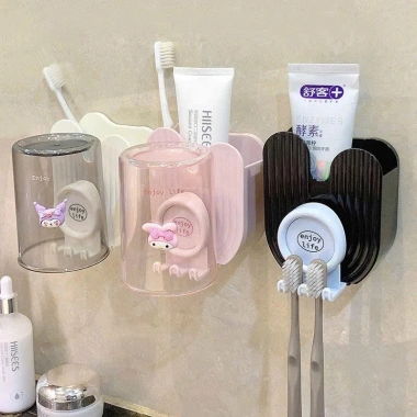 Sticker kệ đựng bàn chải, kem đánh răng, giá đựng, treo cốc, dán tường nhà tắm - 59.000₫ 9