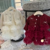 Sữa Kids Set Váy Dạ Công Chúa Tùng Ren Kèm Áo Khoác Dạ - Váy Tết Bé Gái 8‑18kg 2