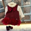 Sữa Kids Set Váy Dạ Công Chúa Tùng Ren Kèm Áo Khoác Dạ - Váy Tết Bé Gái 8‑18kg 10