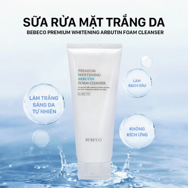 Sữa rửa mặt BEBECO Arbutin – Trắng da, sạch sâu, chống lão hóa – 295.800₫