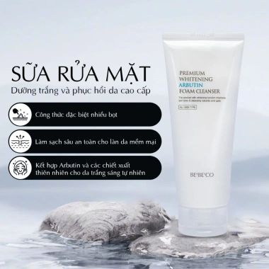 Sữa rửa mặt BEBECO Arbutin – Trắng da, sạch sâu, chống lão hóa – 295.800₫