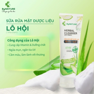 Sữa Rửa Mặt Dược Liệu ByNature Ngừa Mụn Dưỡng Sáng Da Cám Gạo Trà Xanh 120g 98k 6