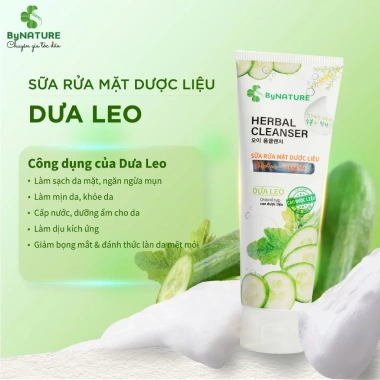 Sữa Rửa Mặt Dược Liệu ByNature Ngừa Mụn Dưỡng Sáng Da Cám Gạo Trà Xanh 120g 98k 7