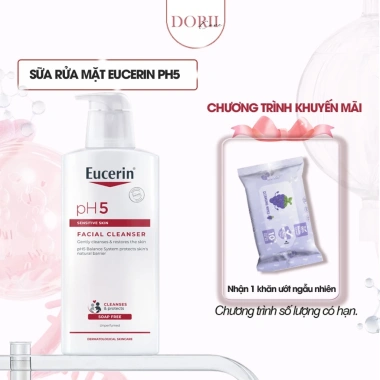 Sữa Rửa Mặt Eucerin PH5 Da Nhạy Cảm 400ml - Tặng Khăn Ướt, Giá Ưu Đãi 269k 4