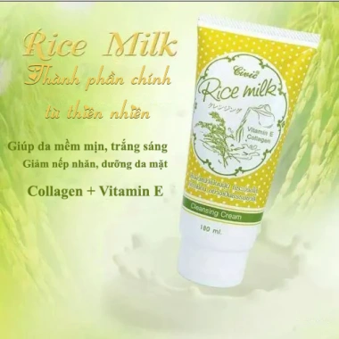 Sữa rửa mặt gạo Civic Rice Milk Thái Lan 180ml - Trắng da, dưỡng ẩm, chính hãng, giá chỉ 29.900đ