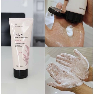 Sữa Rửa Mặt Gạo Hồng TFS Rice Water Bright 150ml - Sáng Da Dưỡng ẩm Giá chỉ 169.000đ