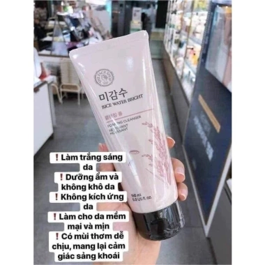 Sữa Rửa Mặt Gạo Hồng TFS Rice Water Bright 150ml - Sáng Da Dưỡng ẩm Giá chỉ 169.000đ