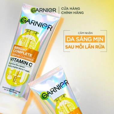 Sữa Rửa Mặt Garnier Bright Serum Cleanser 100ml - Da Sáng, Dịu Nhẹ, Giá 108k 5