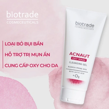 Sữa Rửa Mặt Gel Biotrade Acnaut Oxy Wash - Làm sạch sâu, se khít lỗ chân lông, giảm mụn, giá chỉ 162.000₫ 5