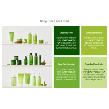 Sữa rửa mặt Innisfree Green Tea Foam 150ml - Làm sạch, dưỡng ẩm, chỉ 158.000₫