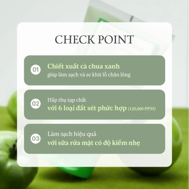 Sữa rửa mặt kiêm mặt nạ đất sét cà chua xanh 2 trong 1 120ml - khít lỗ chân lông, kiềm dầu, giảm 77% bụi bẩn - 319k