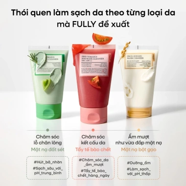 Sữa rửa mặt kiêm mặt nạ đất sét cà chua xanh 2 trong 1 120ml - khít lỗ chân lông, kiềm dầu, giảm 77% bụi bẩn - 319k